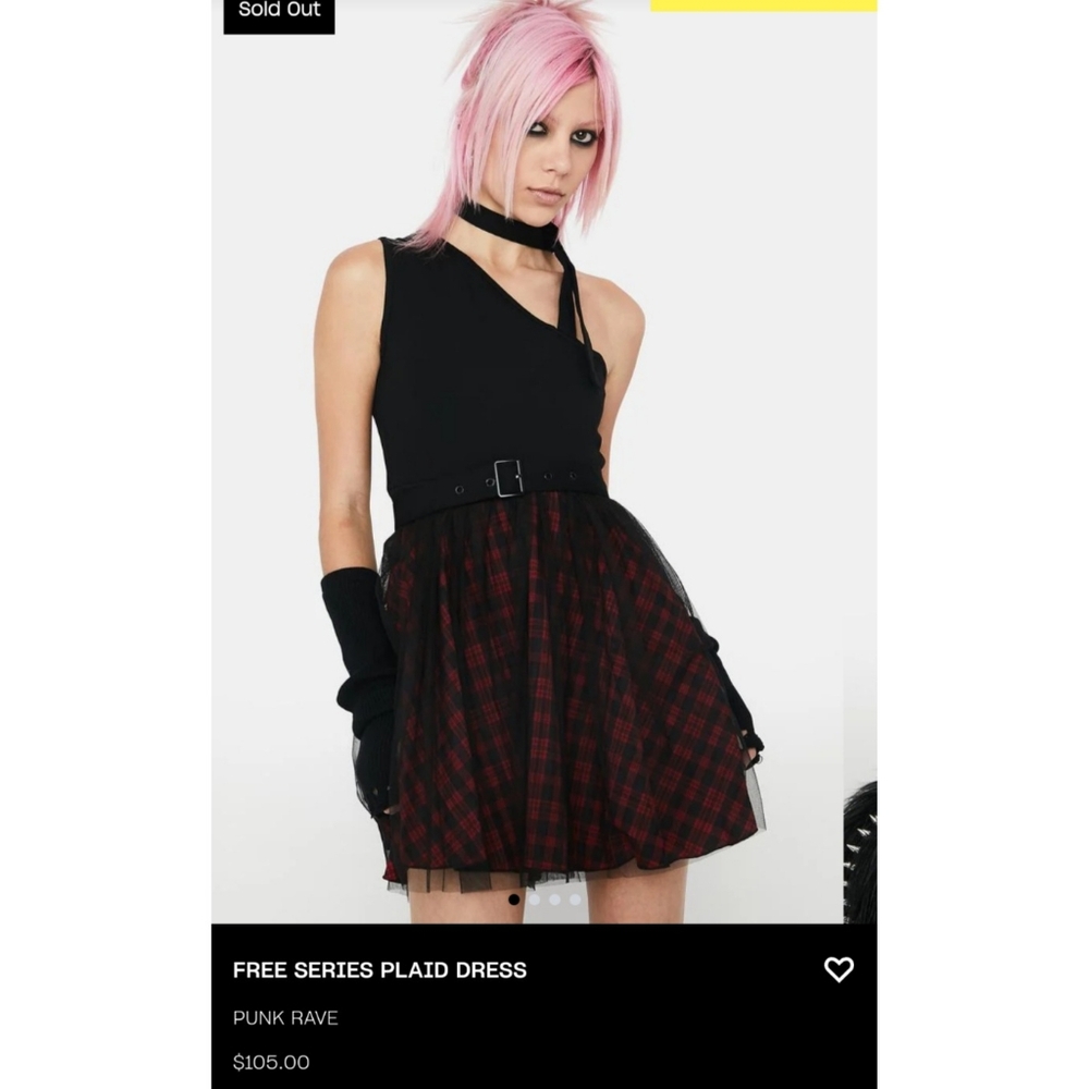 Punk Rave Plaid Dress - Picture 8 of 13